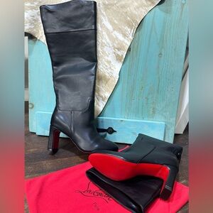 RED BOTTOM🔥Tall Black Fashion Boots
